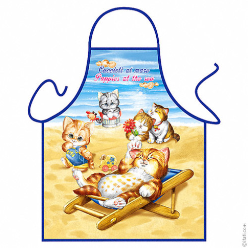 Puppies at the Beach apron FOR CHILDREN