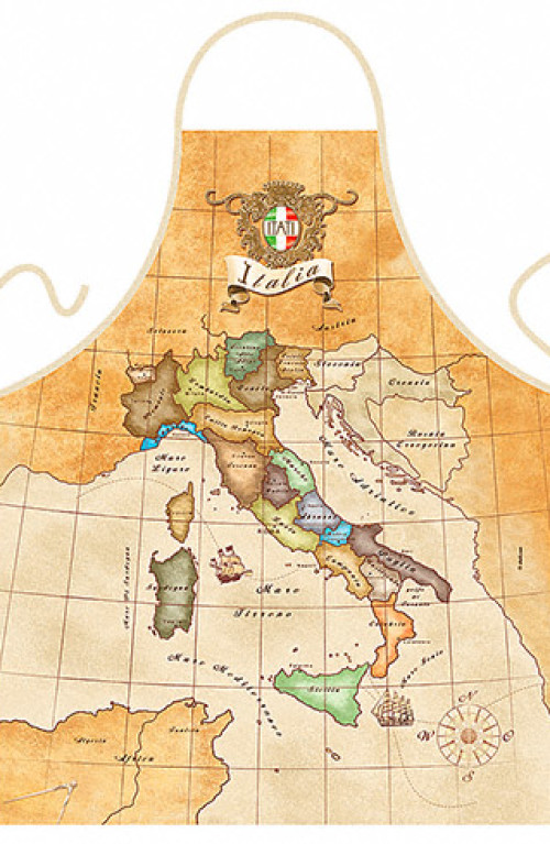Vintage Italian Map apron